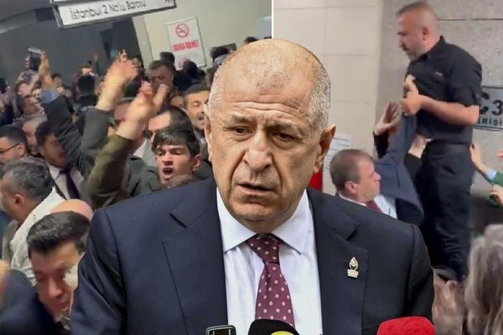 Özdağ ilk kez hakim karşısında! Adliye koridorunda büyük arbede